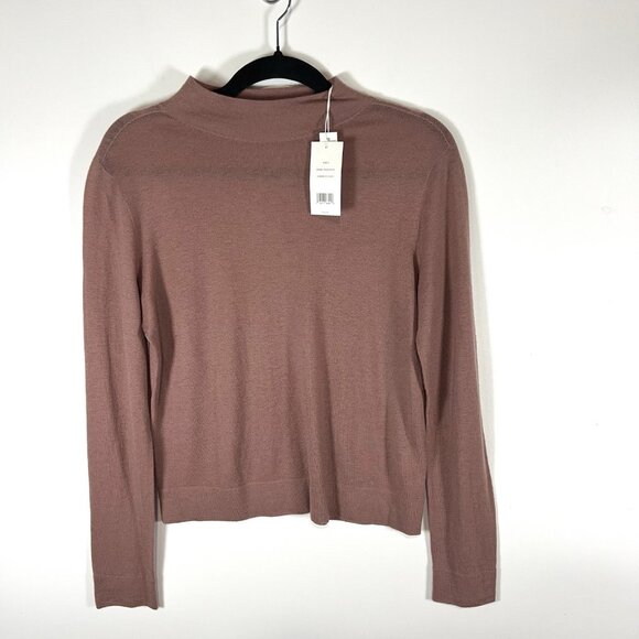 Vince Wool‎ Cashmere Crew Neck Pink Sweater NWT Small Designer Luxury Minimalist - Picture 2 of 12
